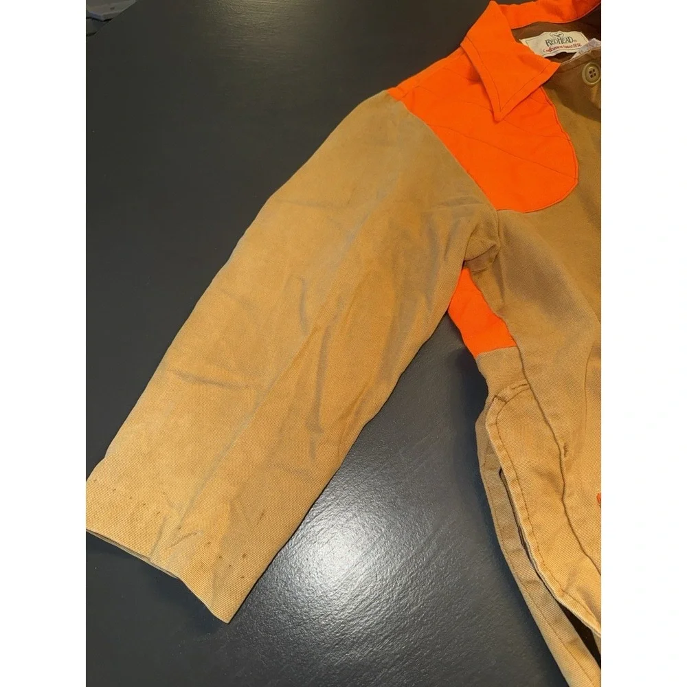 Vintage TedHead Hunting Apparel Duck Canvas Orange Shooting Jacket Mens Sz SML